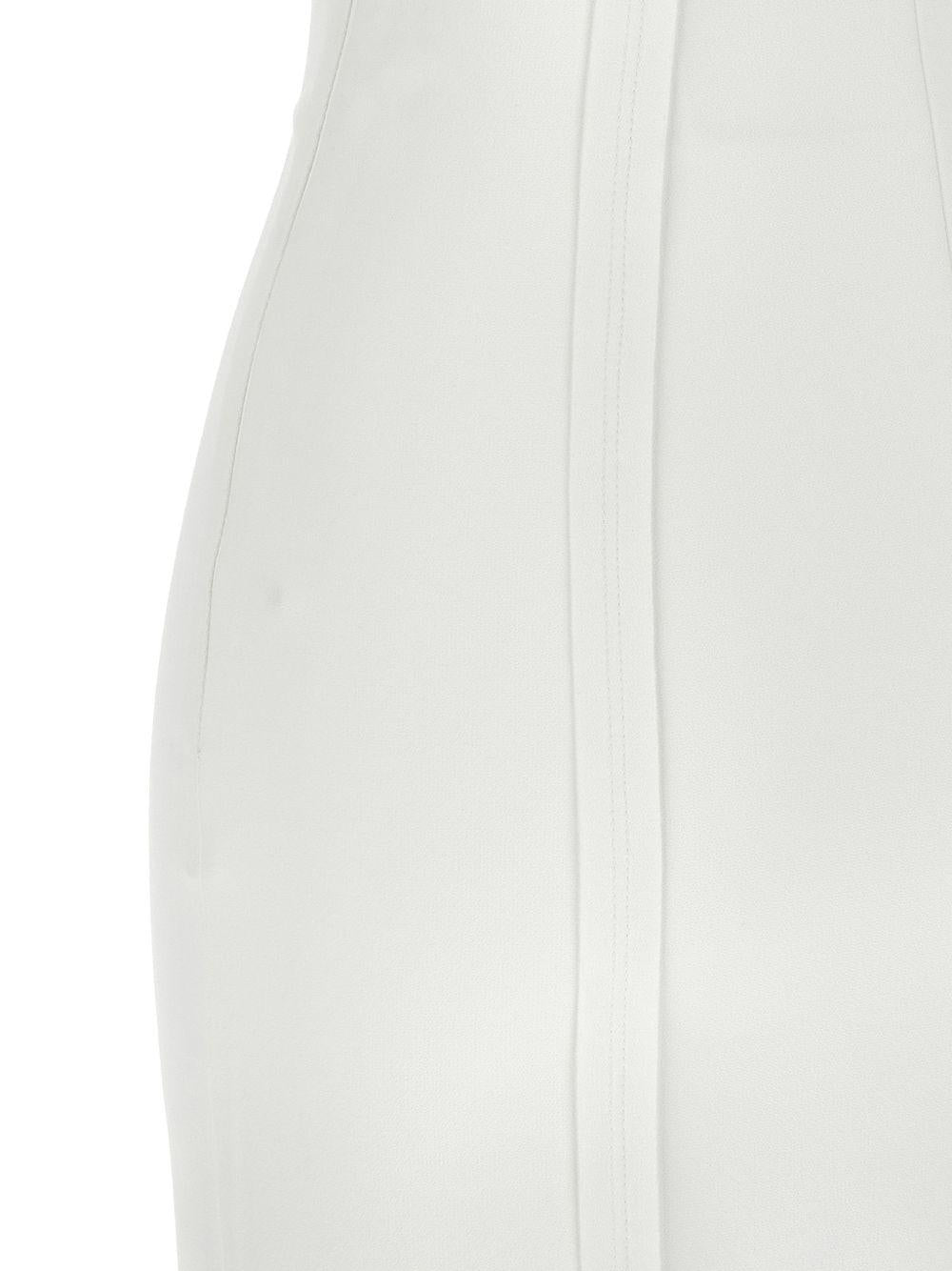 Light crepe dress with raw-cut fabric AB91861E2 360 ELISABETTA FRANCHI