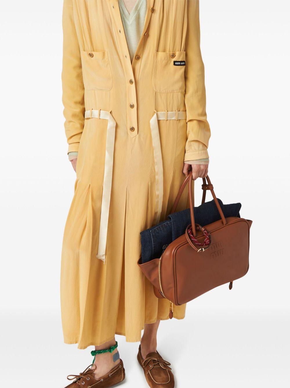 Leather Beau bag<BR/><BR/><BR/> 5BB117 2CRWF0046 MIU MIU