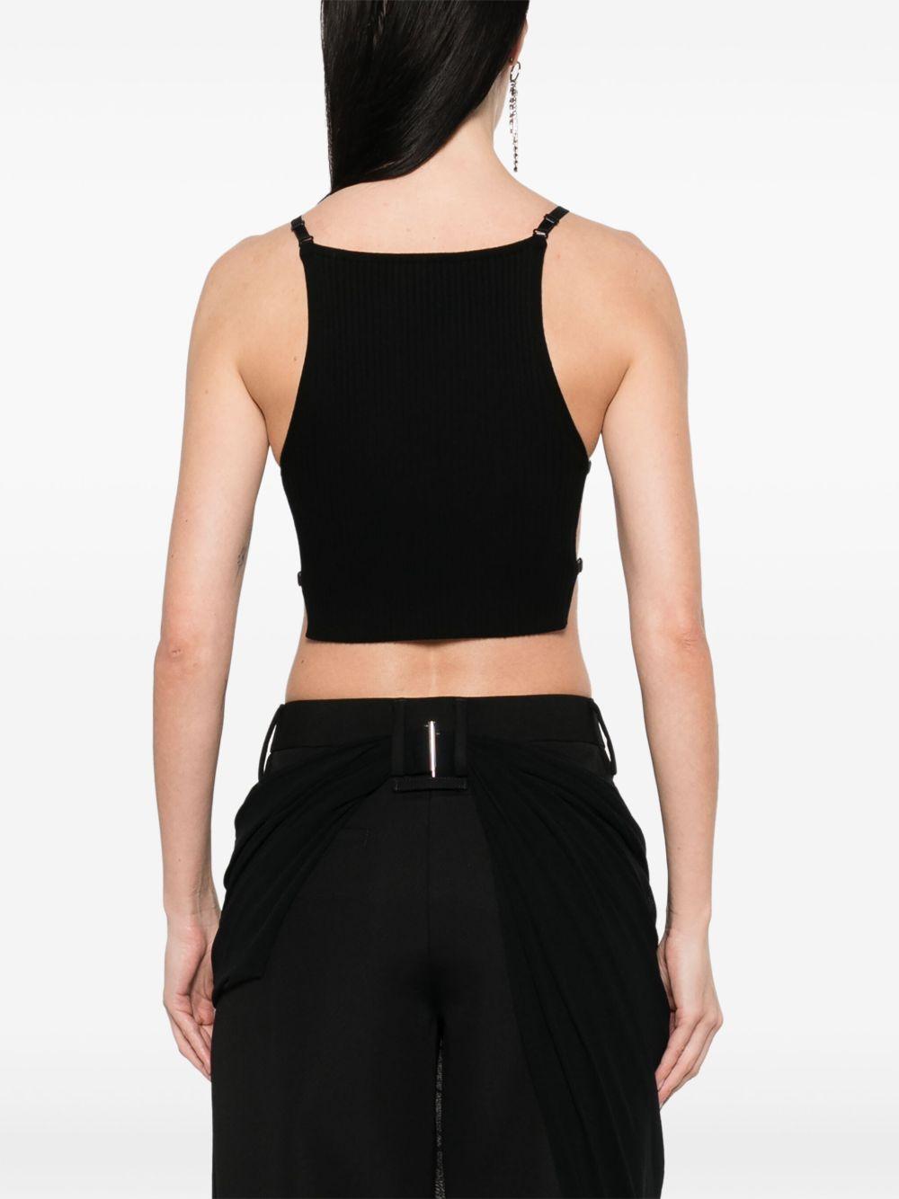 Ribbed crop top<BR/><BR/><BR/> 125MTO383FI0001 9999 COURRÈGES