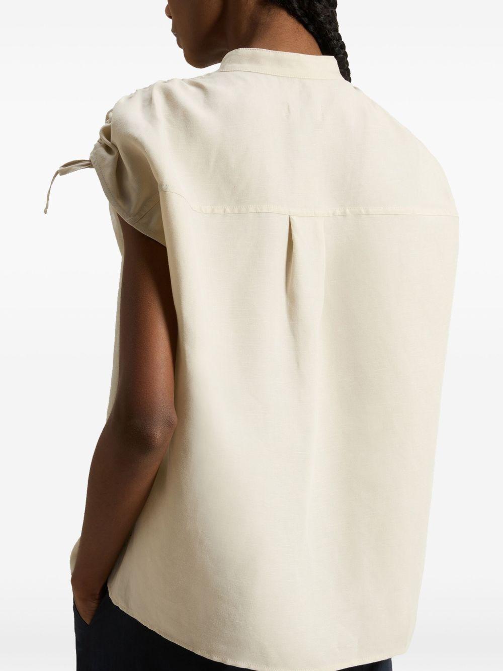 Shirt with gathers on sleeves CFWWSI0215FRUT3043 8867 WOOLRICH