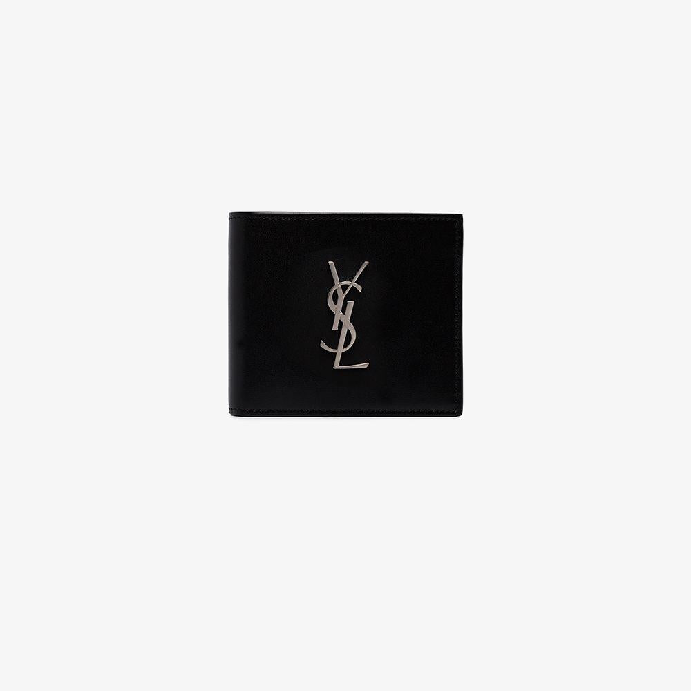 Portafoglio Est/West Monogram in pelle nera 4532760SX0E 1000 SAINT LAURENT