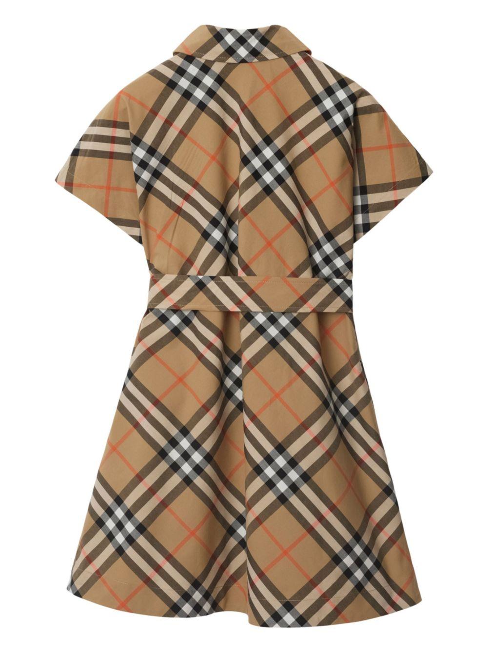 Vintage Check-pattern dress<BR/><BR/><BR/> 8090538 B9368 BURBERRY KIDS