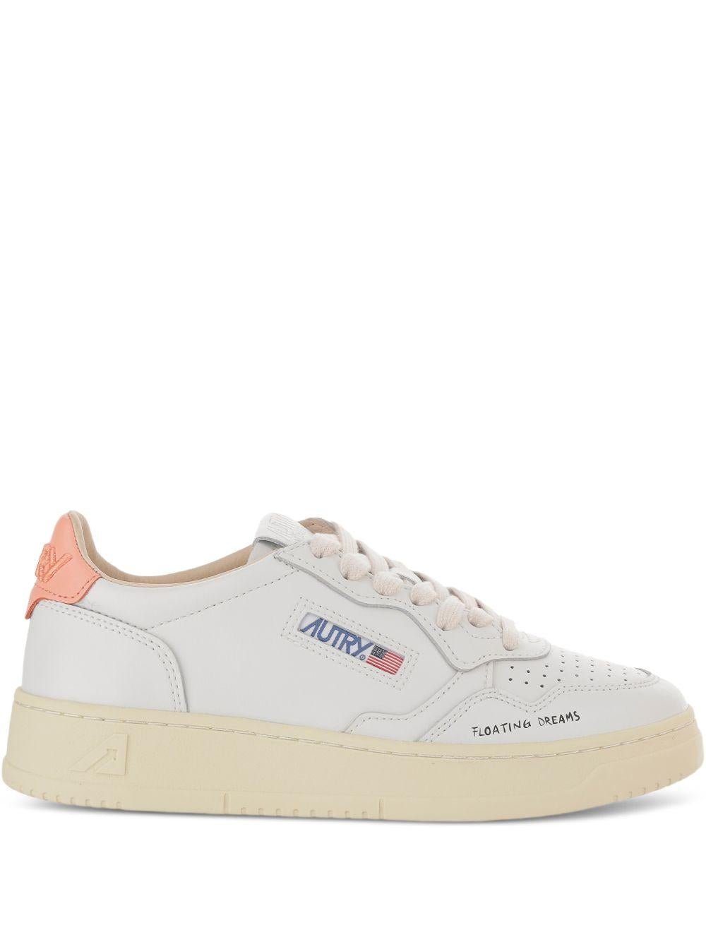 MEDALIST LOW SNEAKERS AULW DL03WHITE/PEACH PINK AUTRY