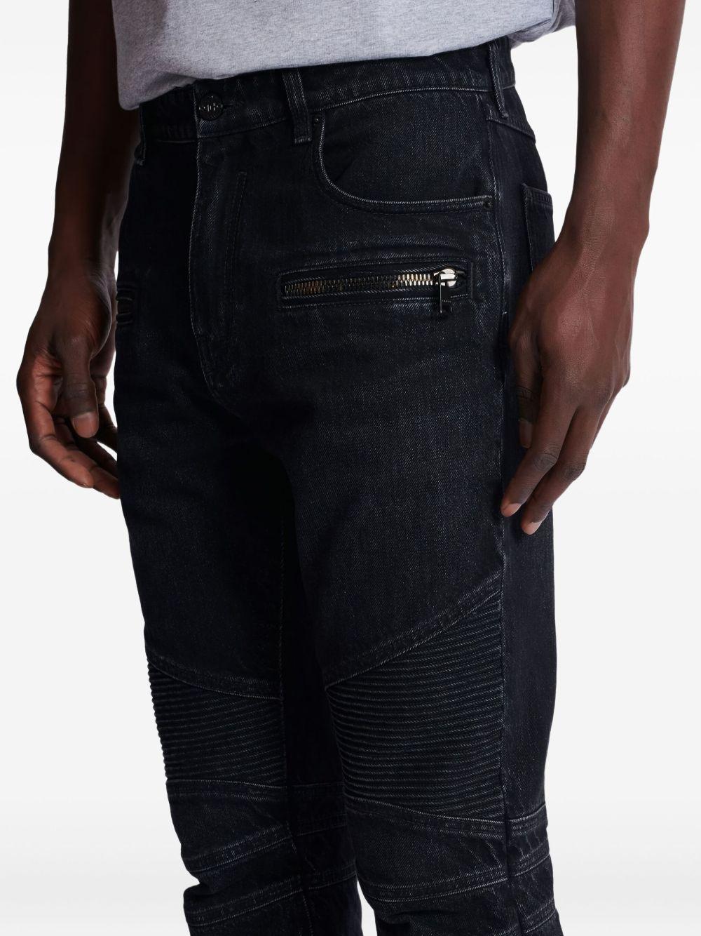Biker jeans with zip GH1MI105DG13 0PC BALMAIN