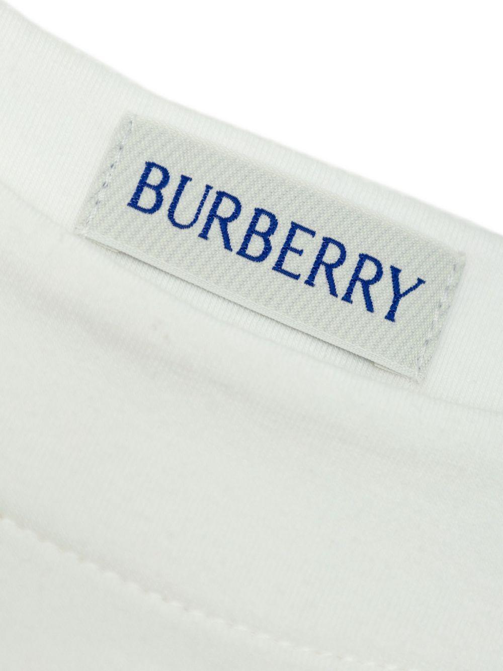 Check Trim Stretch Cotton Dress 8117420 A1464 BURBERRY KIDS