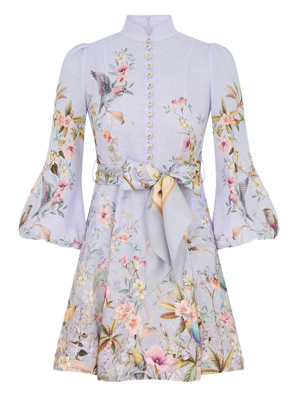 Rebellion Button Mini Dress Abiti Blu 9142DC261 BLAV ZIMMERMANN