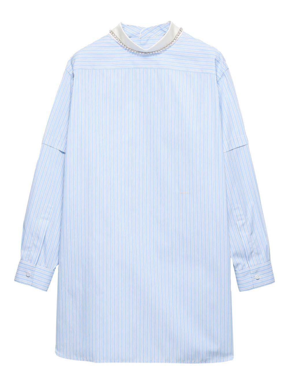 Embroidered striped poplin top P953NR17ND S-OOOF0C9N PRADA