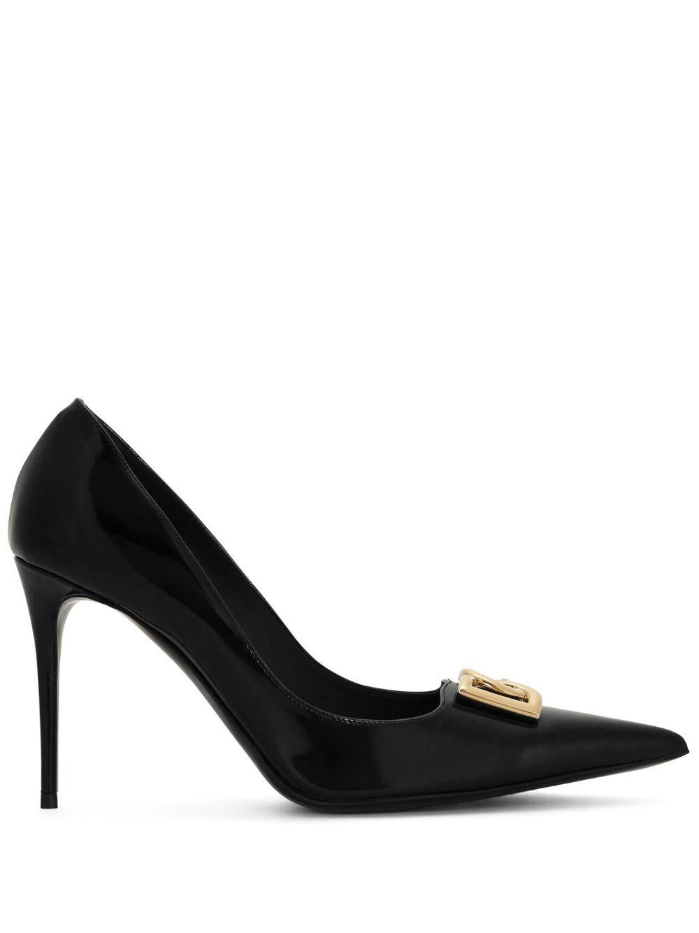 Logo-lettering leather pumps CD1815 A103780999 DOLCE & GABBANA