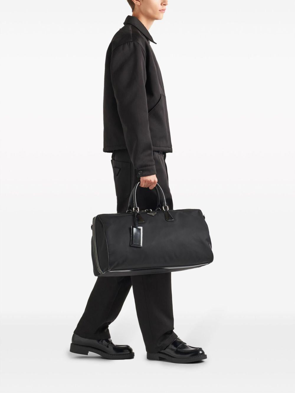 Logo-plaque panelled duffel bag<BR/><BR/> 2VC018 789F0002 PRADA