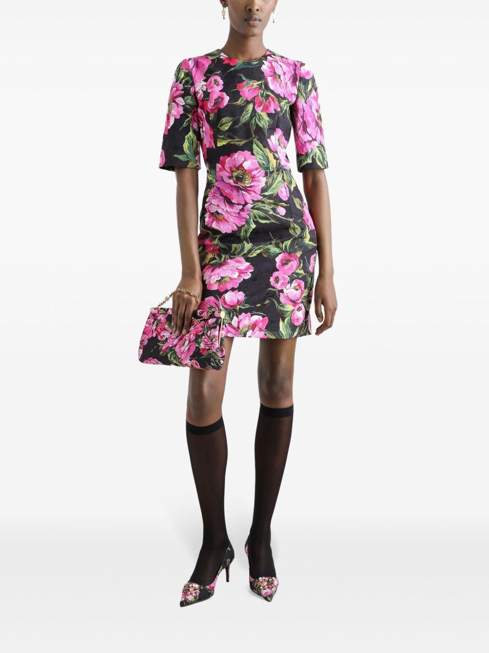 Floral-print mini dress<BR/><BR/><BR/><BR/> F6TMJT FSFN9HN5KR DOLCE & GABBANA