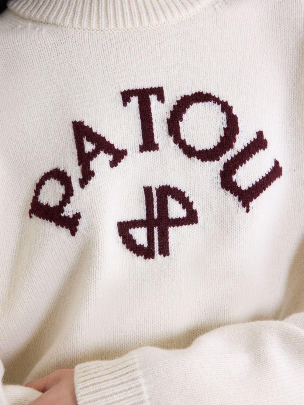 Patou logo and JP monogram intarsia jumper in wool and cashmere KN2788064 001W PATOU