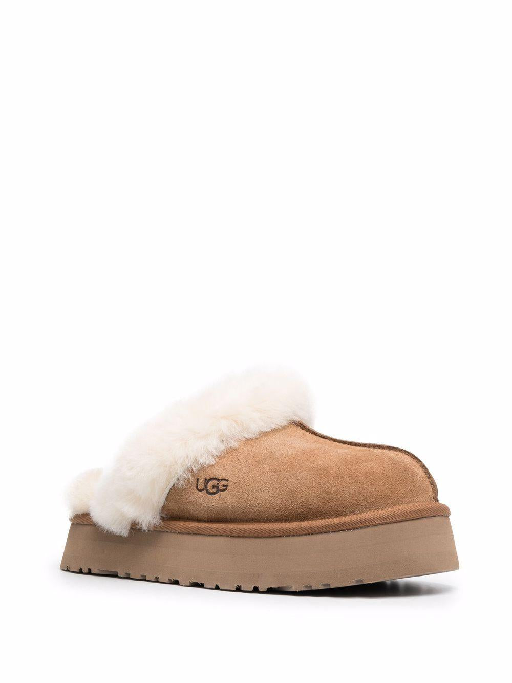 Beige suede Disquette suede slippers 1122550 CHE UGG