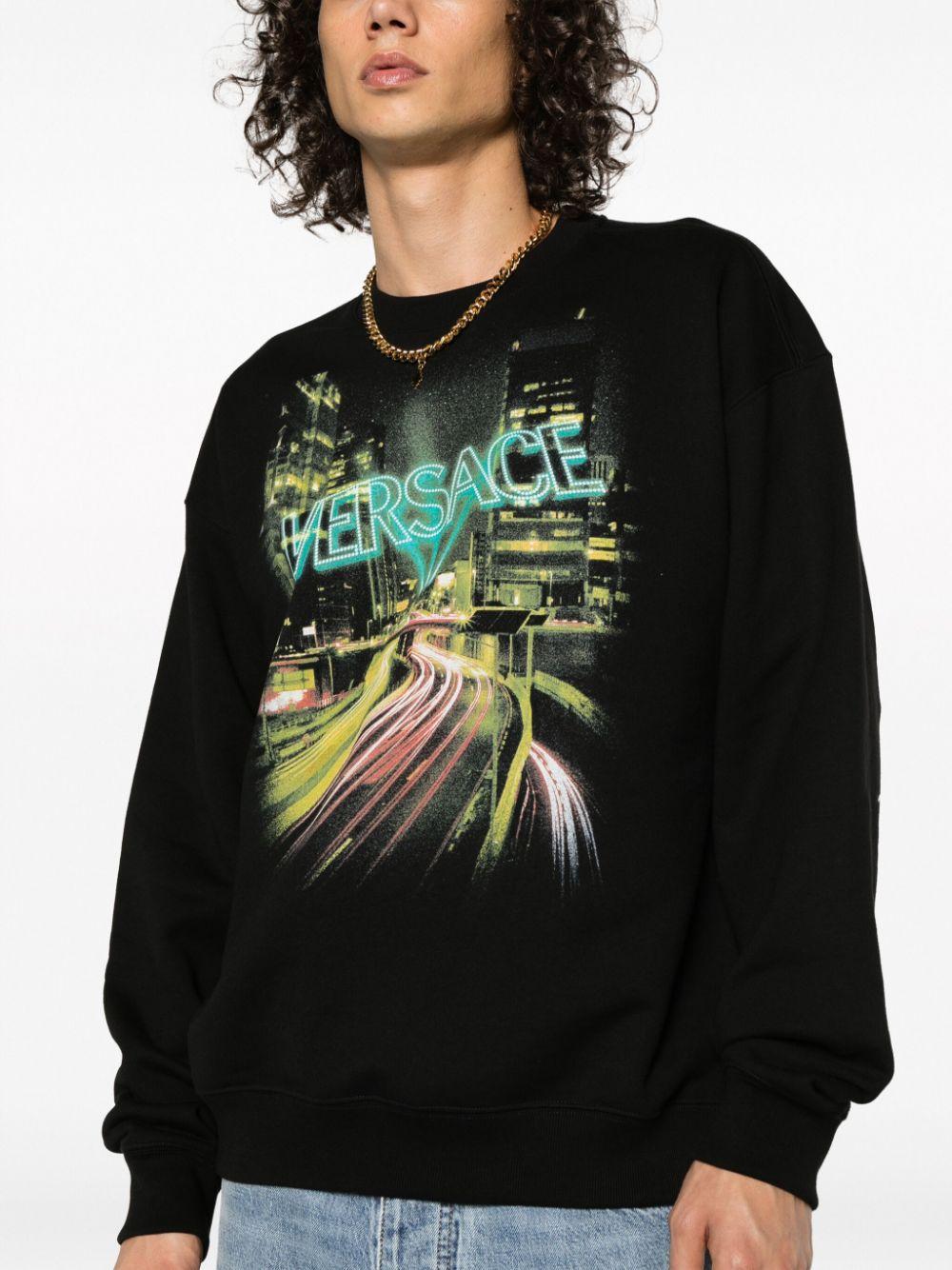 City Lights cotton sweatshirt 1012555 1A090452B510 VERSACE