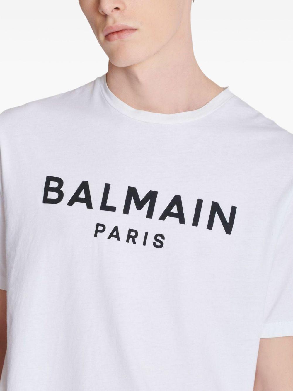 T-shirt with Balmain Paris print FH1EG000BB73 GAB BALMAIN