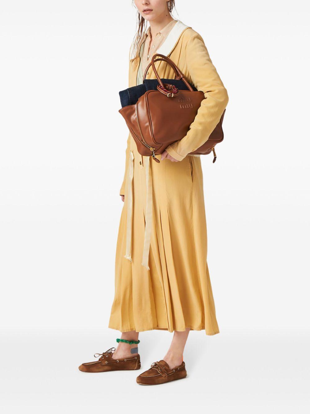 Leather Beau bag<BR/><BR/><BR/> 5BB117 2CRWF0046 MIU MIU