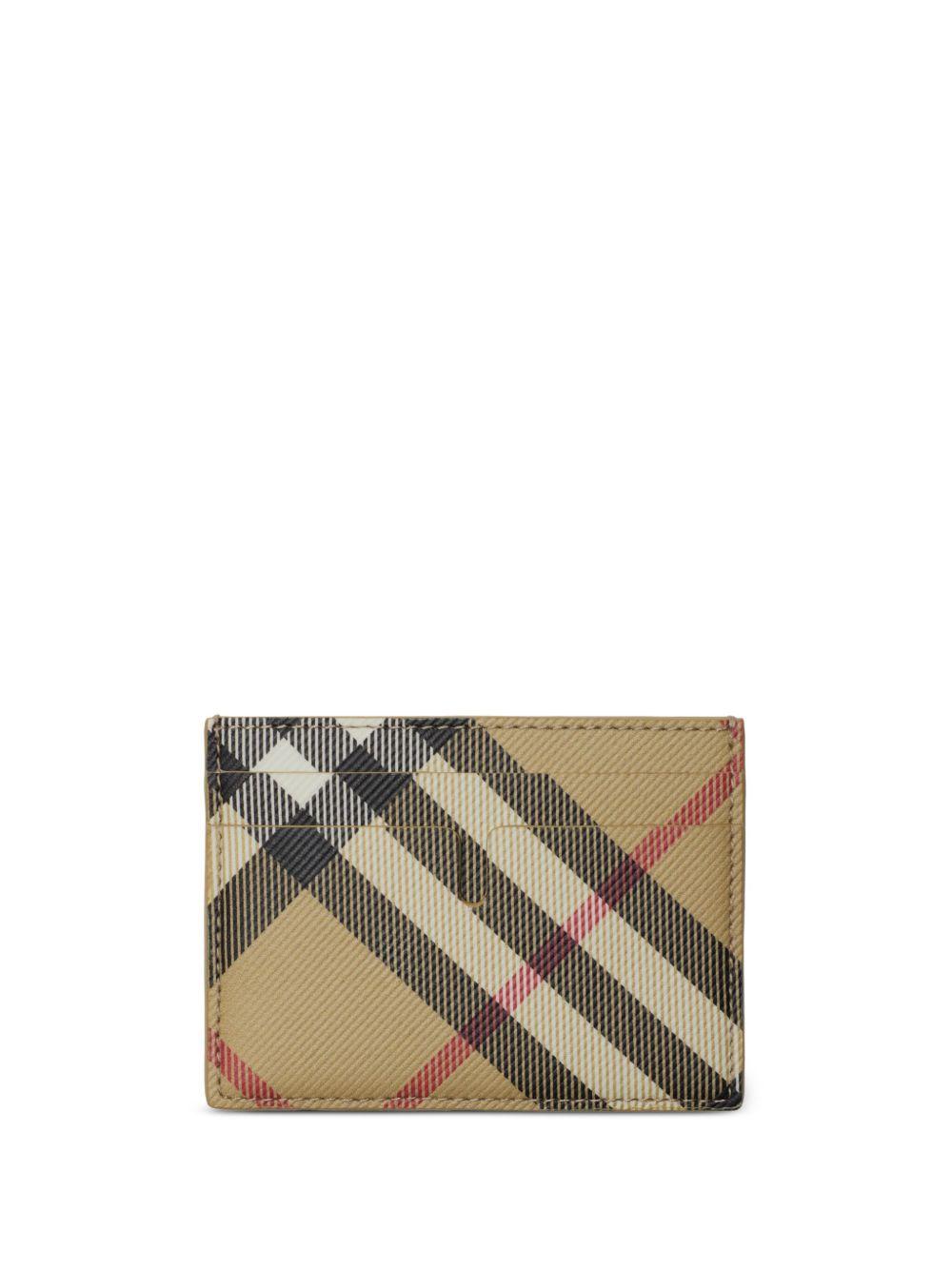 Check coated canvas card case 8091914 A2021 BURBERRY