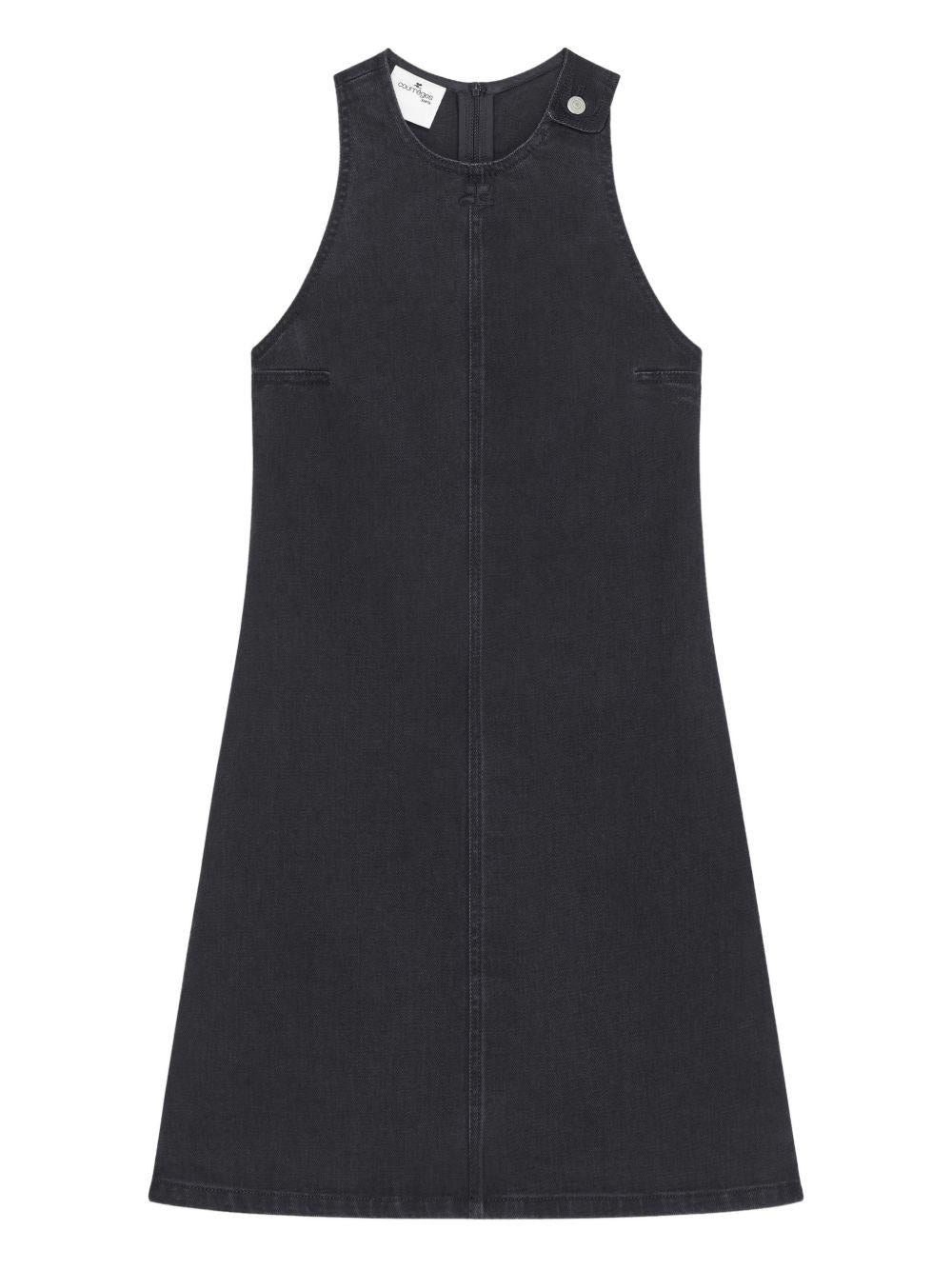HERITAGE SLEEVELESS DENIM DRESS 126DRO791DE0059 9991 COURRÈGES