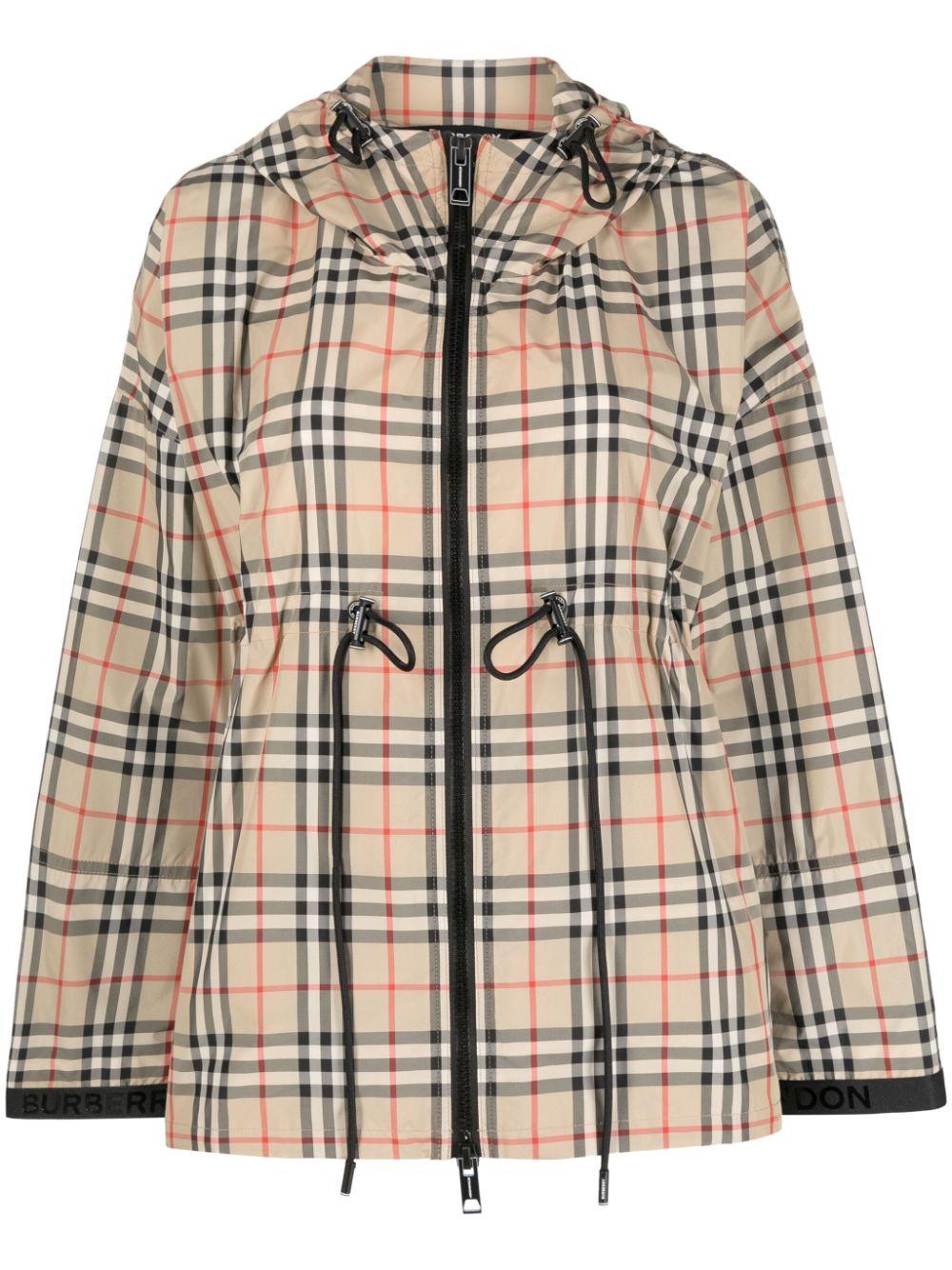 Plaid-check hooded jacket 8062947 A7028 BURBERRY