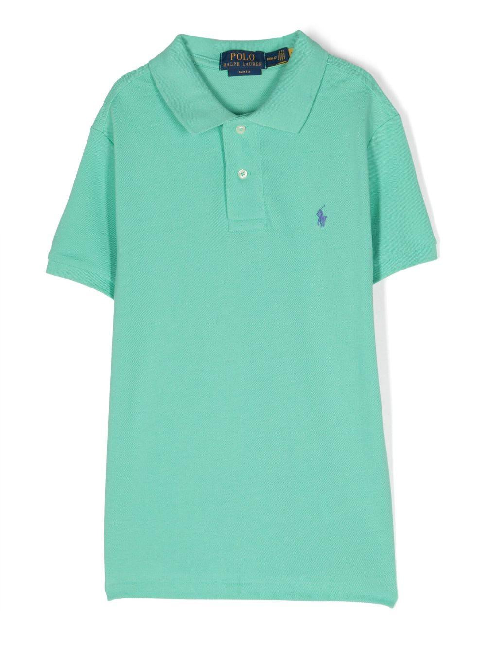Polo logo polo shirt 323708857152 KEYWESTGREEN POLO RALPH LAUREN KIDS