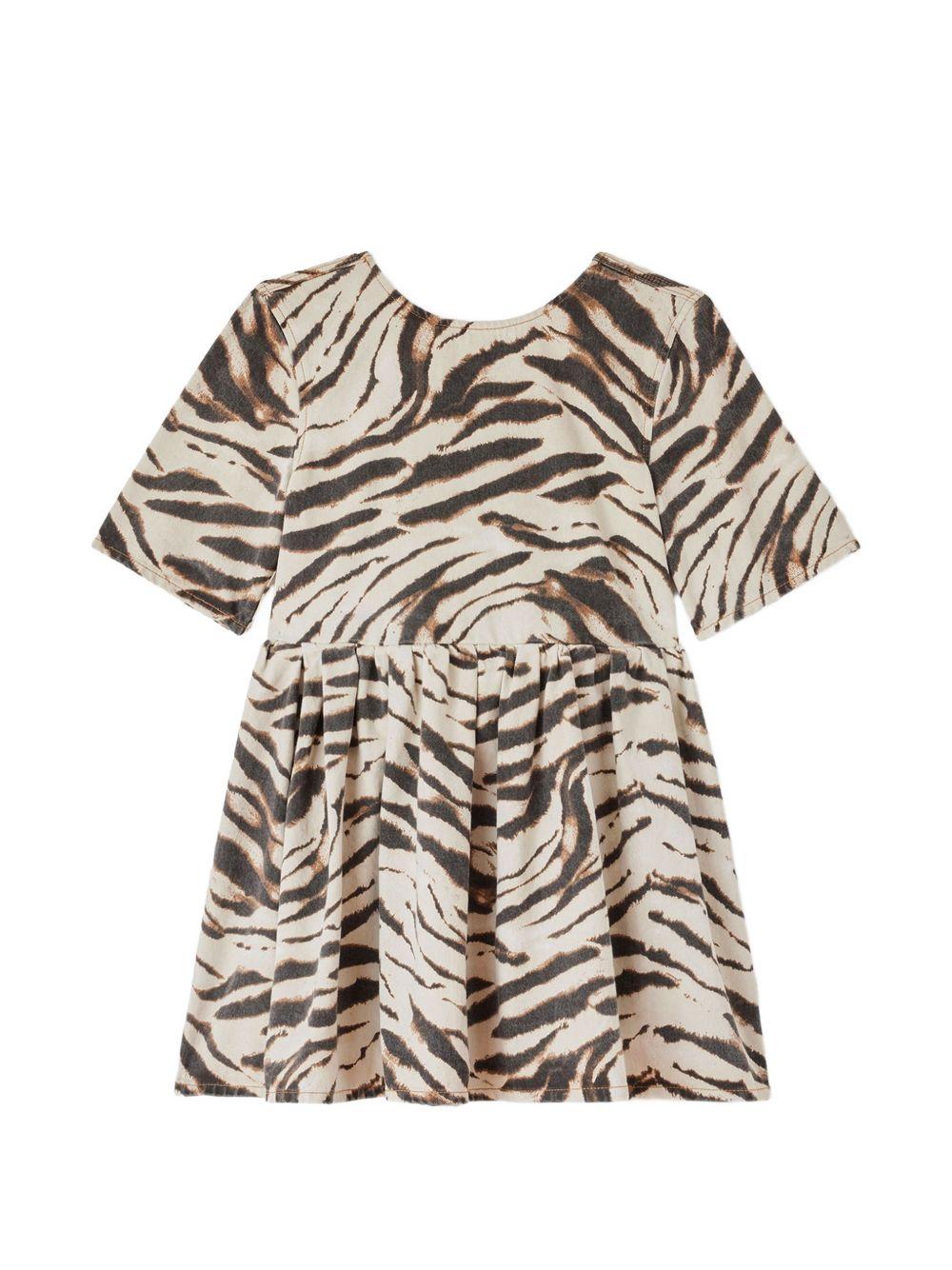 Dress in Zebra Denim A1030636 135 GANNI