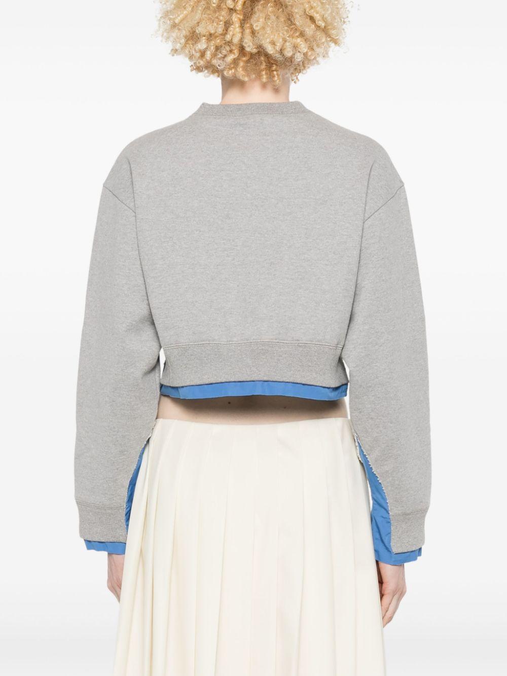 Logo-patch sweatshirt<BR/><BR/><BR/> MJL055 15WIF0031 MIU MIU