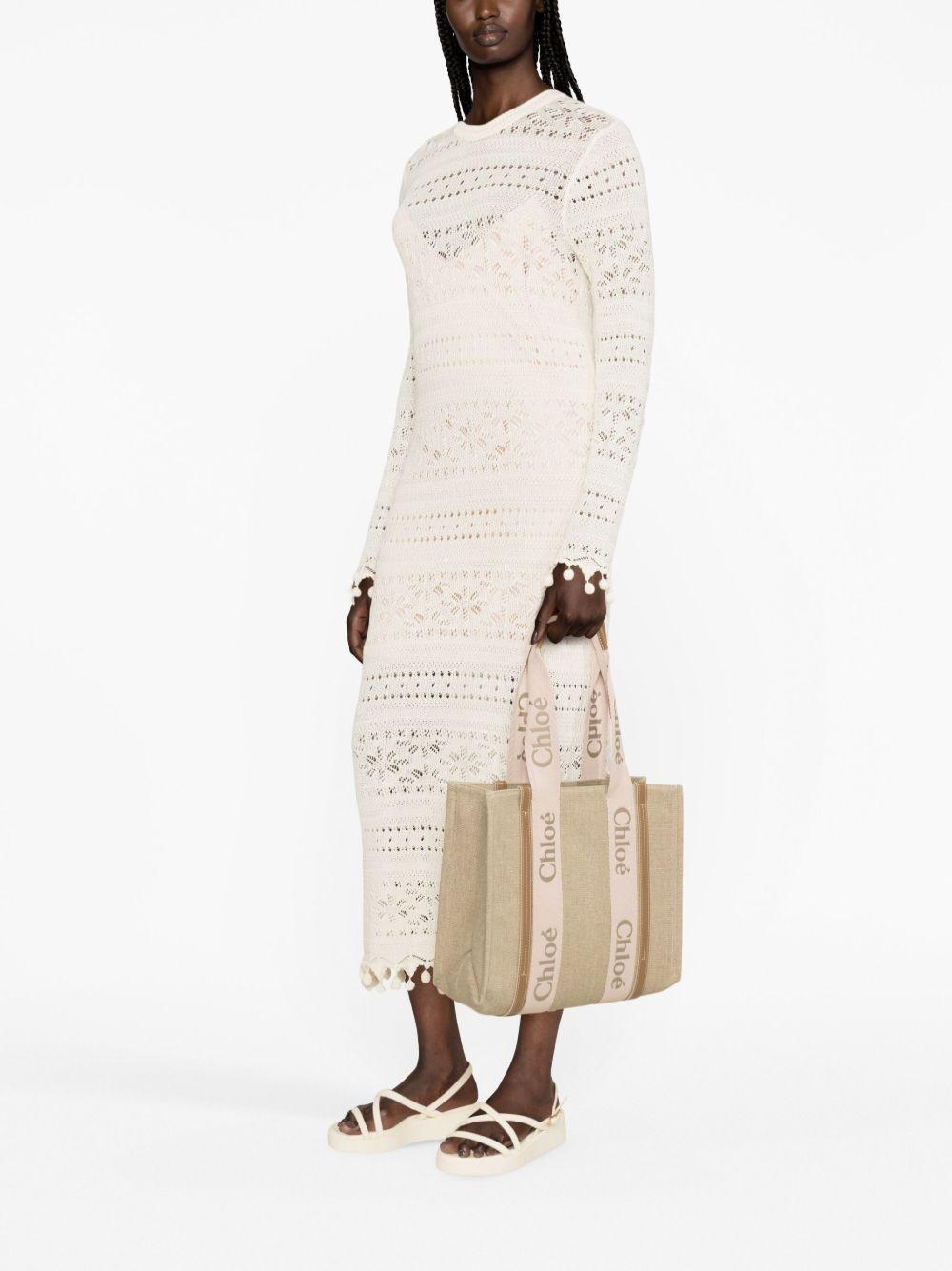 Woody linen tote bag CHC23AS383L17 26Y CHLOÉ
