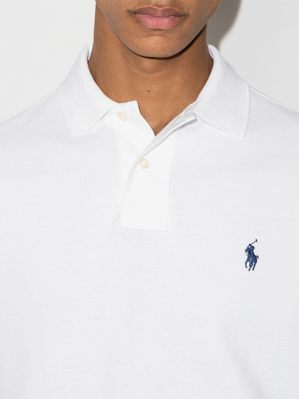 Logo-embroidered polo shirt<BR/><BR/><BR/> 710666998002 WHITE POLO RALPH LAUREN