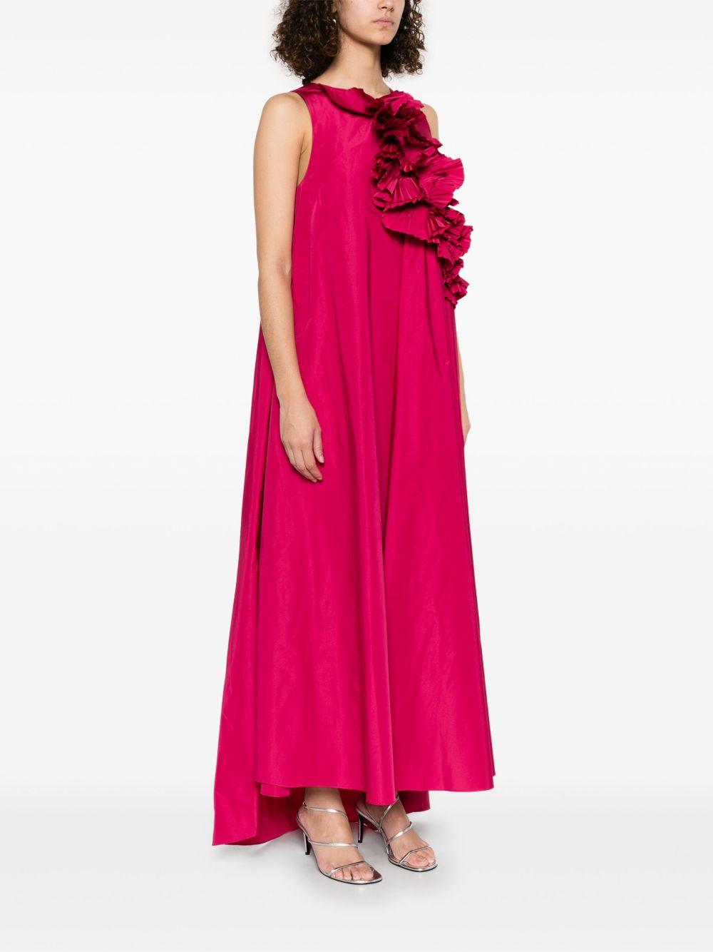 Pimpy long dress with floral detail D726015 PIMPY042 P.A.R.O.S.H.