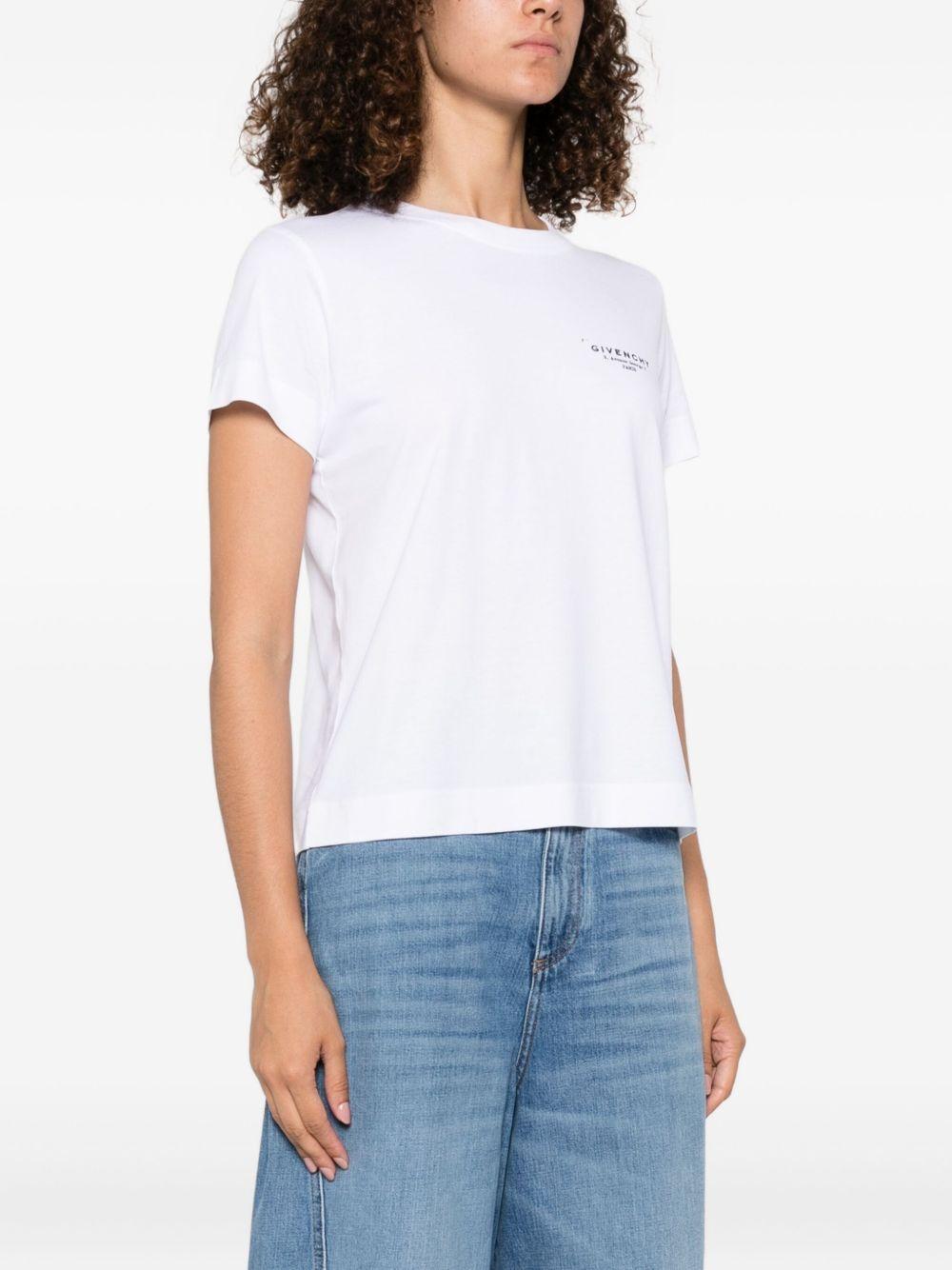 T-shirt in cotton with GIVENCHY Stamp print BW70FJP75N 100 GIVENCHY