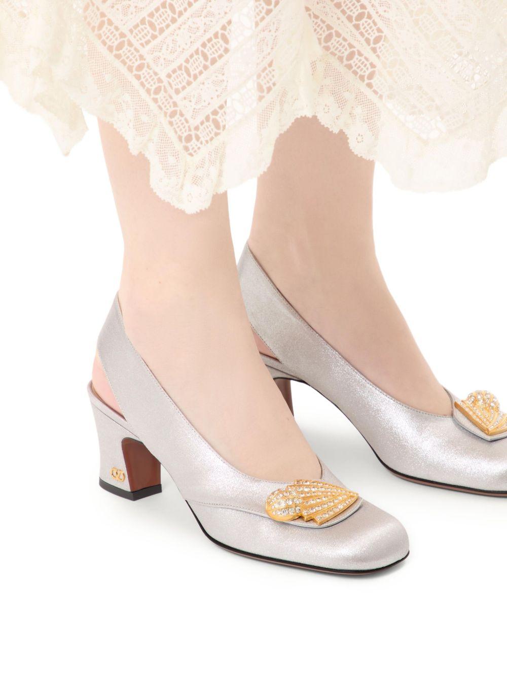 Adamantine Slingback Pumps In Glitter Fabric 60Mm 7W2S0MJ8PHI S13 VALENTINO GARAVANI