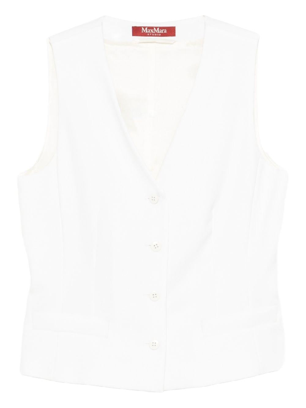 Wool crepe gilet 2616151011 MSTMADIA010 MAX MARA STUDIO