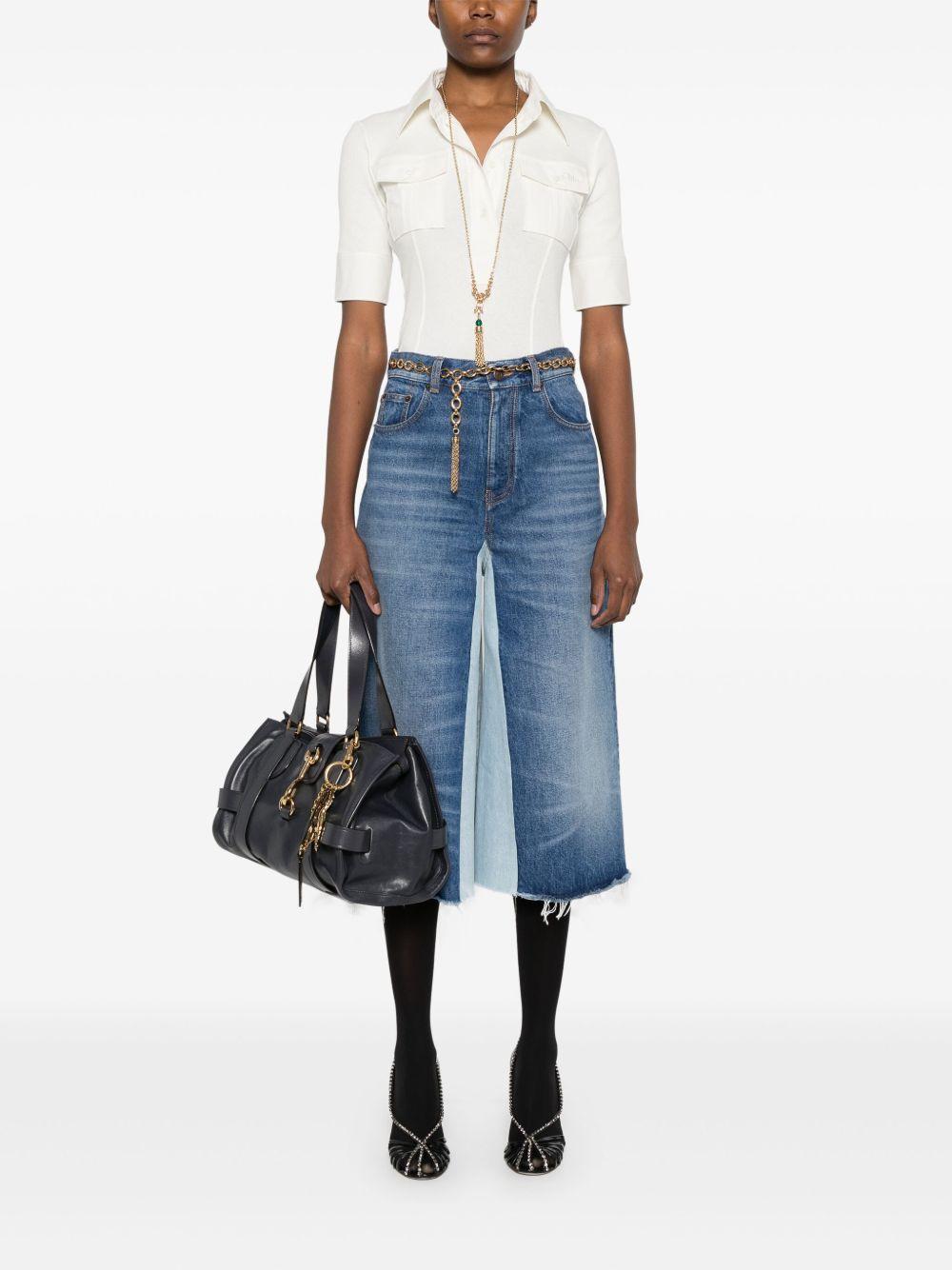 Patchwork denim shorts<BR/><BR/><BR/> CH25SDS02158 476 CHLOÉ