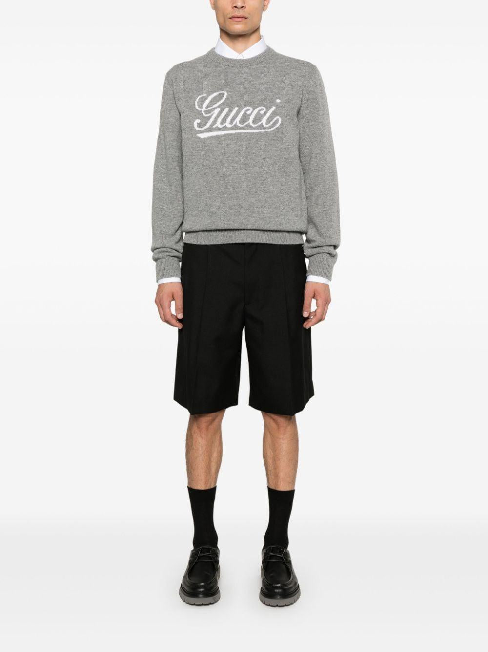 Web-detailing bermuda shorts<BR/><BR/><BR/> 787249 ZAMII1043 GUCCI