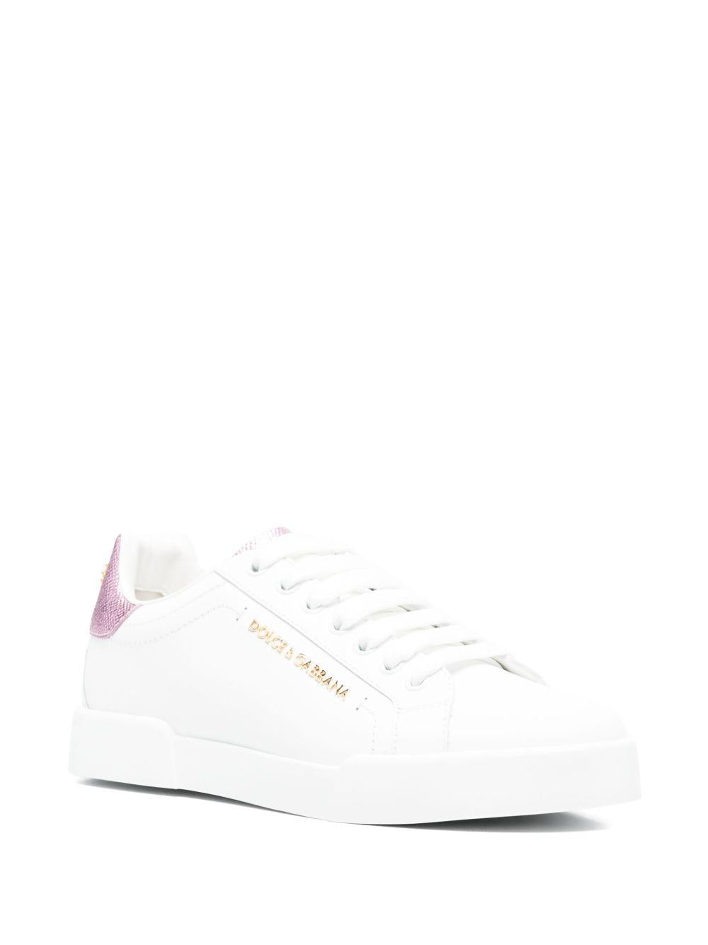 Calfskin nappa Portofino sneakers with lettering CK2329 AN29887587 DOLCE & GABBANA