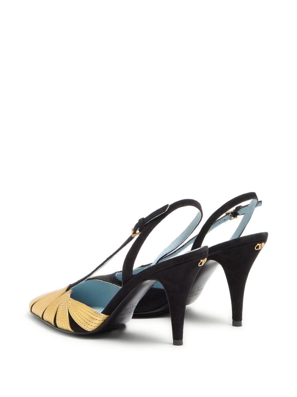 FOLIEFOLIAGE SUEDE SLINGBACK PUMP <BR/> 6W0S0LX2KMN DQL VALENTINO GARAVANI
