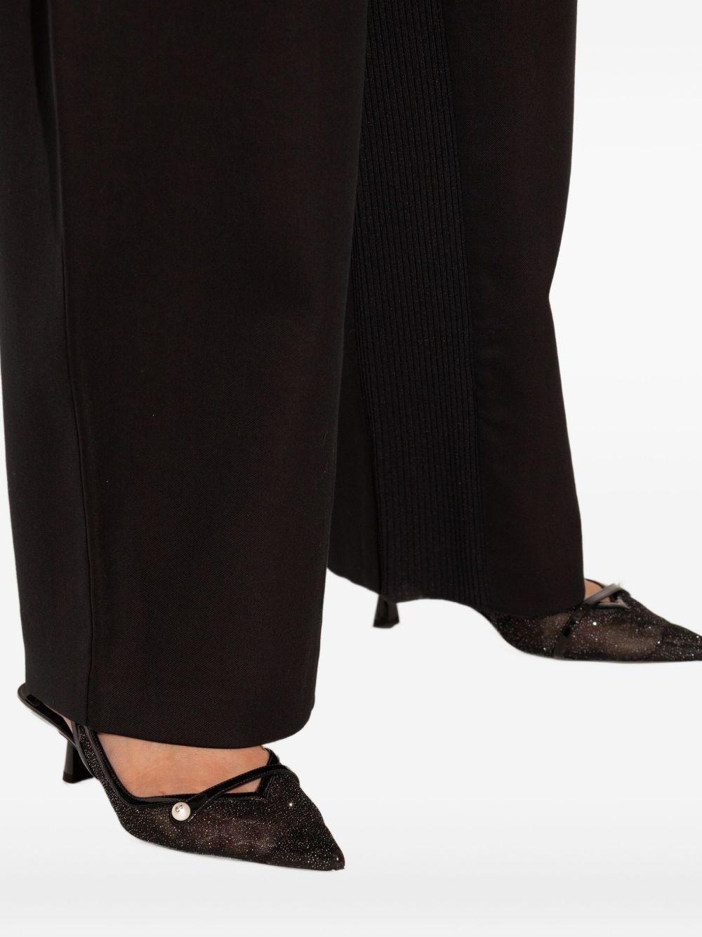 Patent Leather and Mesh Slingbacks AMITA45JVV BLACK/BLACK JIMMY CHOO