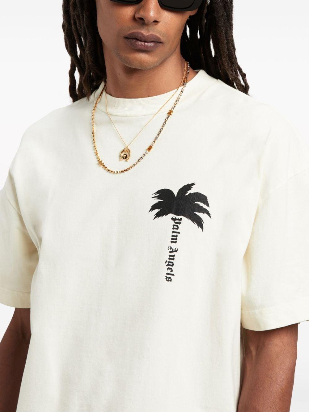 Palm motif T-shirt PMAA072S24JER001 0310 PALM ANGELS