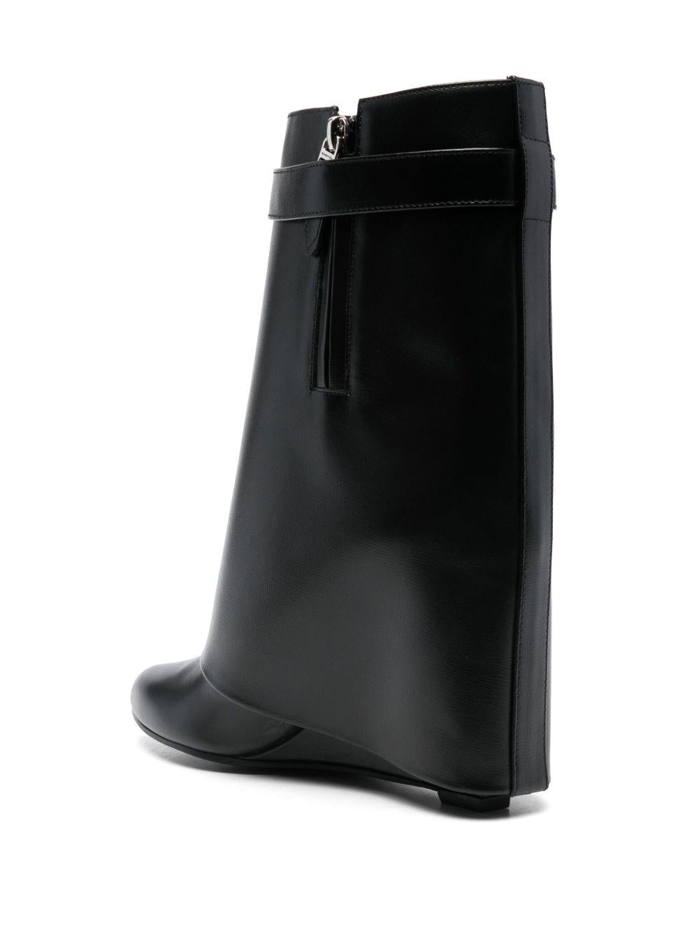 Shark Lock ankle boots in leather BE602RE147 001 GIVENCHY