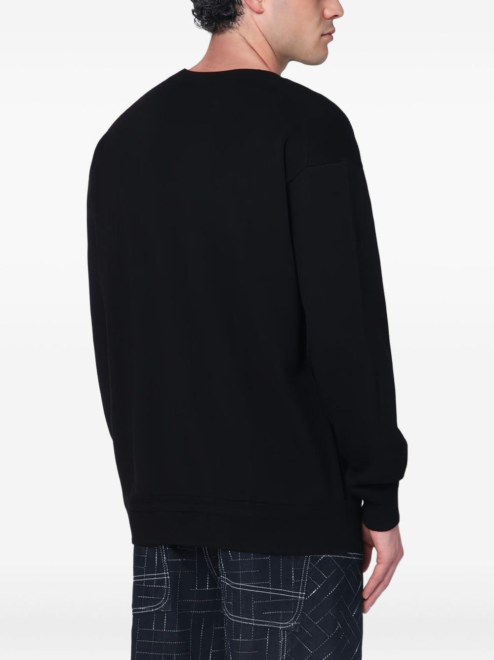 'Boke Flower' embroidered jumper in Merino wool FF65PU7593LB 99JBLACK KENZO