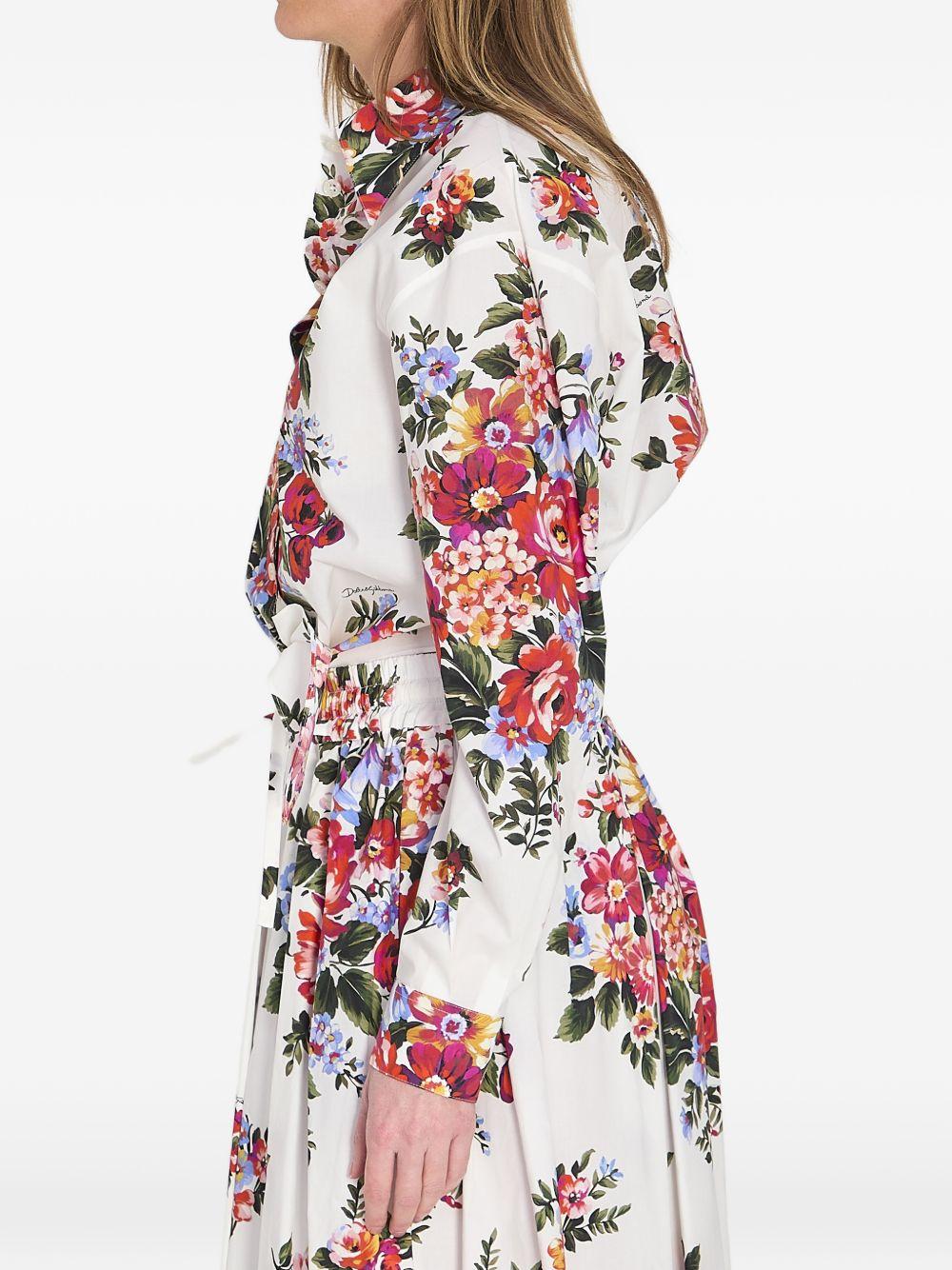 Flower bouquet-print cotton shirt F5T76T HS5UUHA5ZO DOLCE & GABBANA