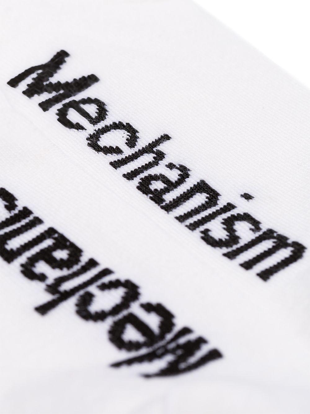 Merino wool blend control logo socks NA0903E WHITE PAS NORMAL STUDIOS
