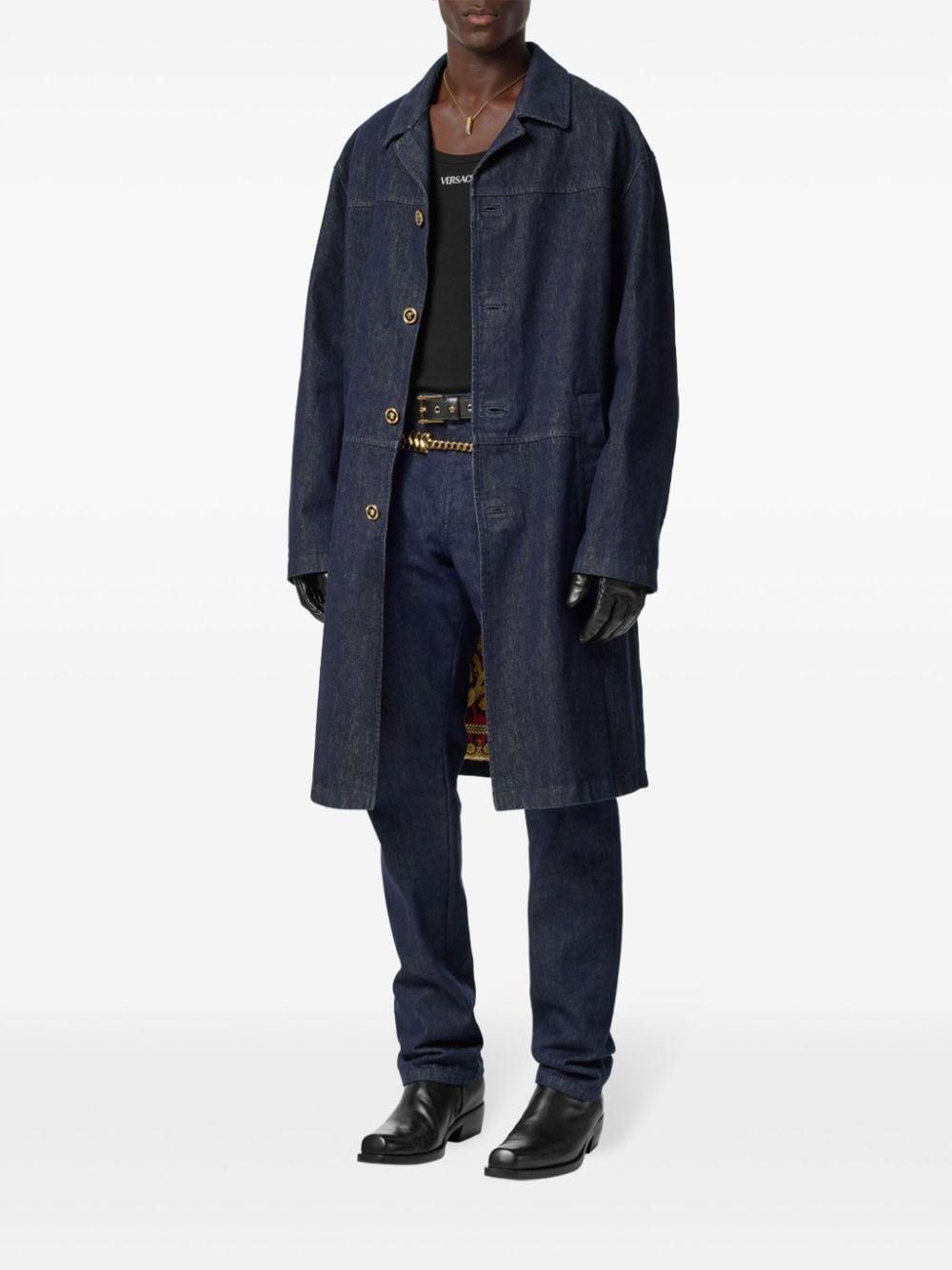 Logo-patch jeans<BR/><BR/><BR/> 1015844 1A124771D100 VERSACE