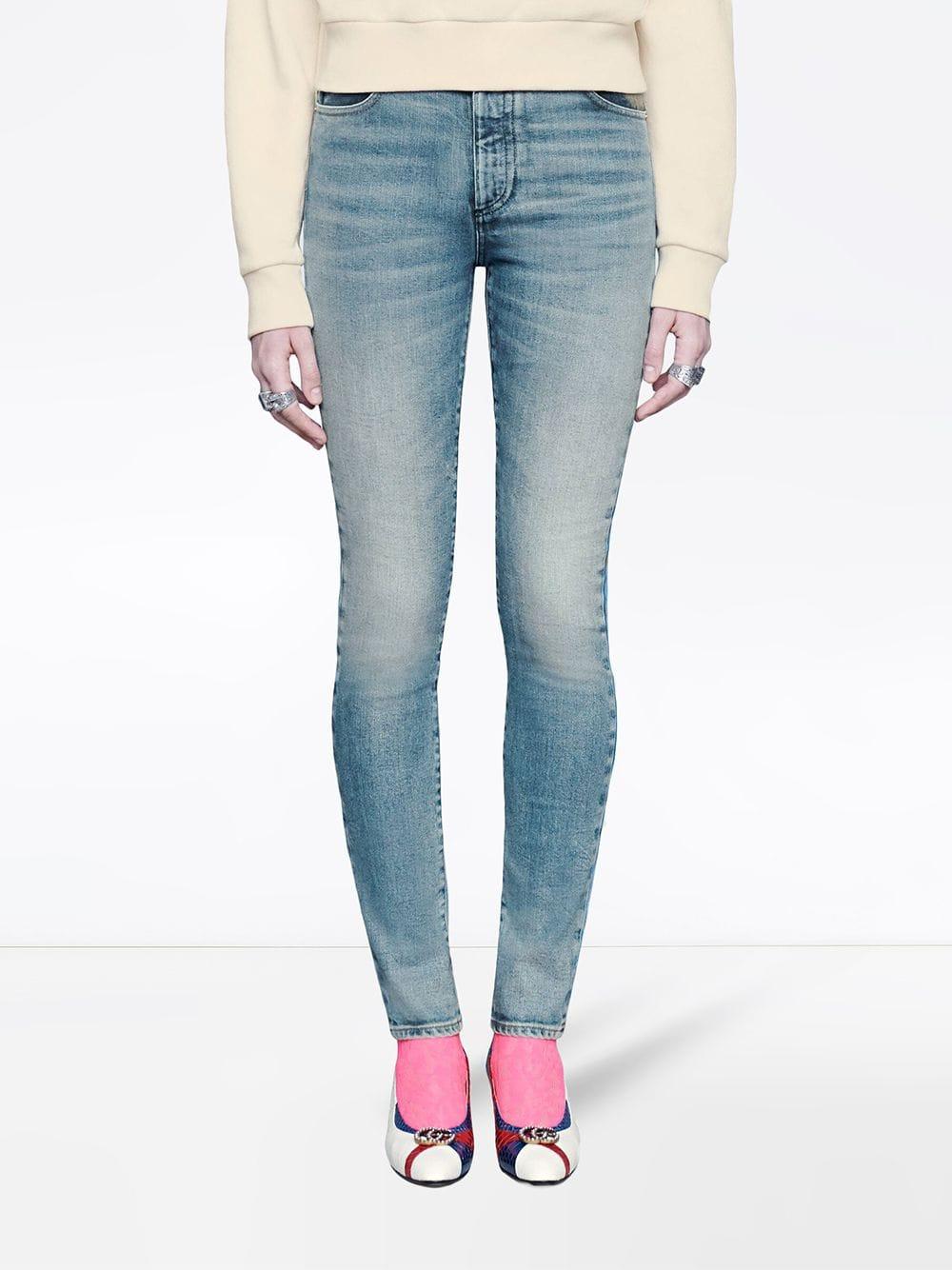 Jeans in denim taglio skinny 502797 XDAHY4206 GUCCI
