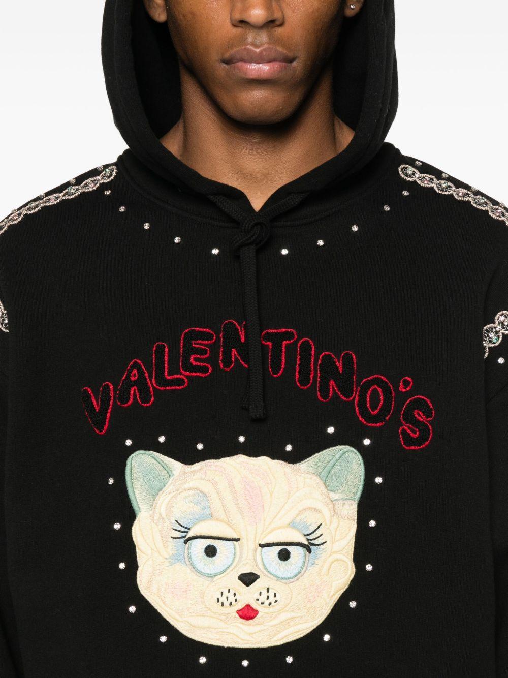 'Le Chat De La Maison' hoodie 7V3MF28NB31 0NO VALENTINO GARAVANI