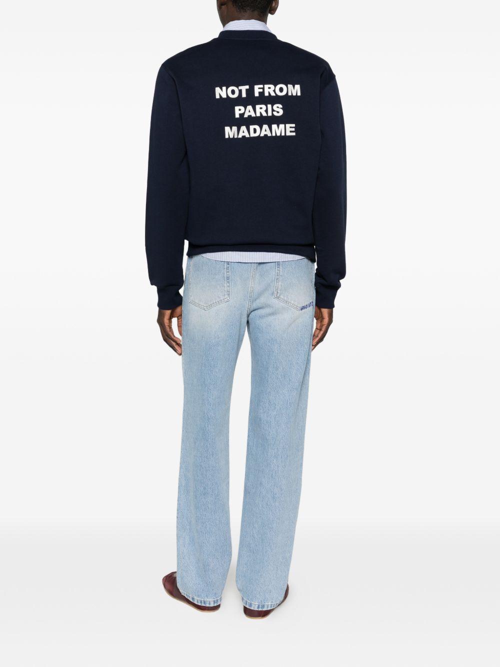 slogan-print sweatshirt PERM-SW149 CO127NY DRÔLE DE MONSIEUR