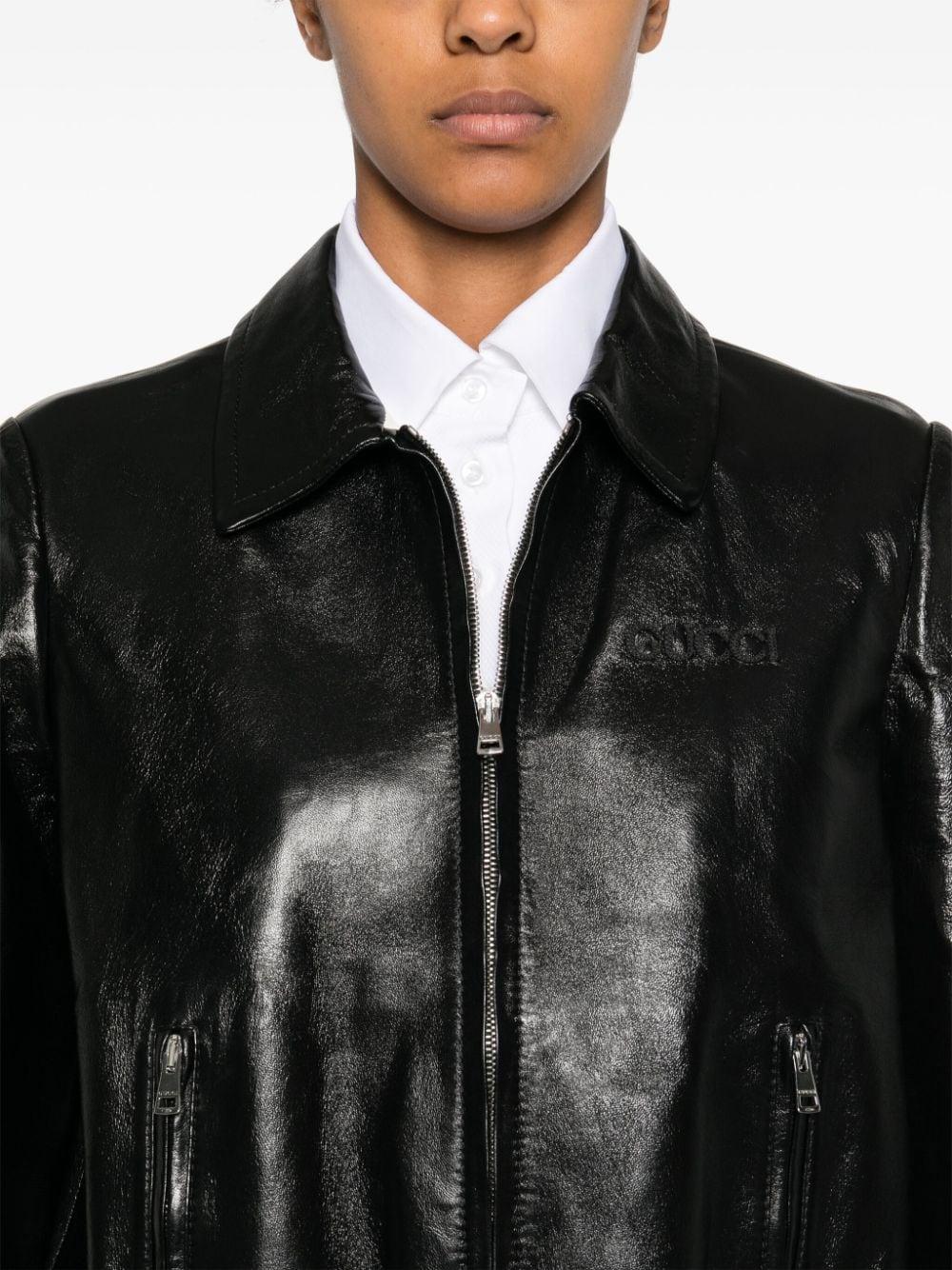 Leather jacket<BR/><BR/><BR/> 797625 XNA3H1000 GUCCI