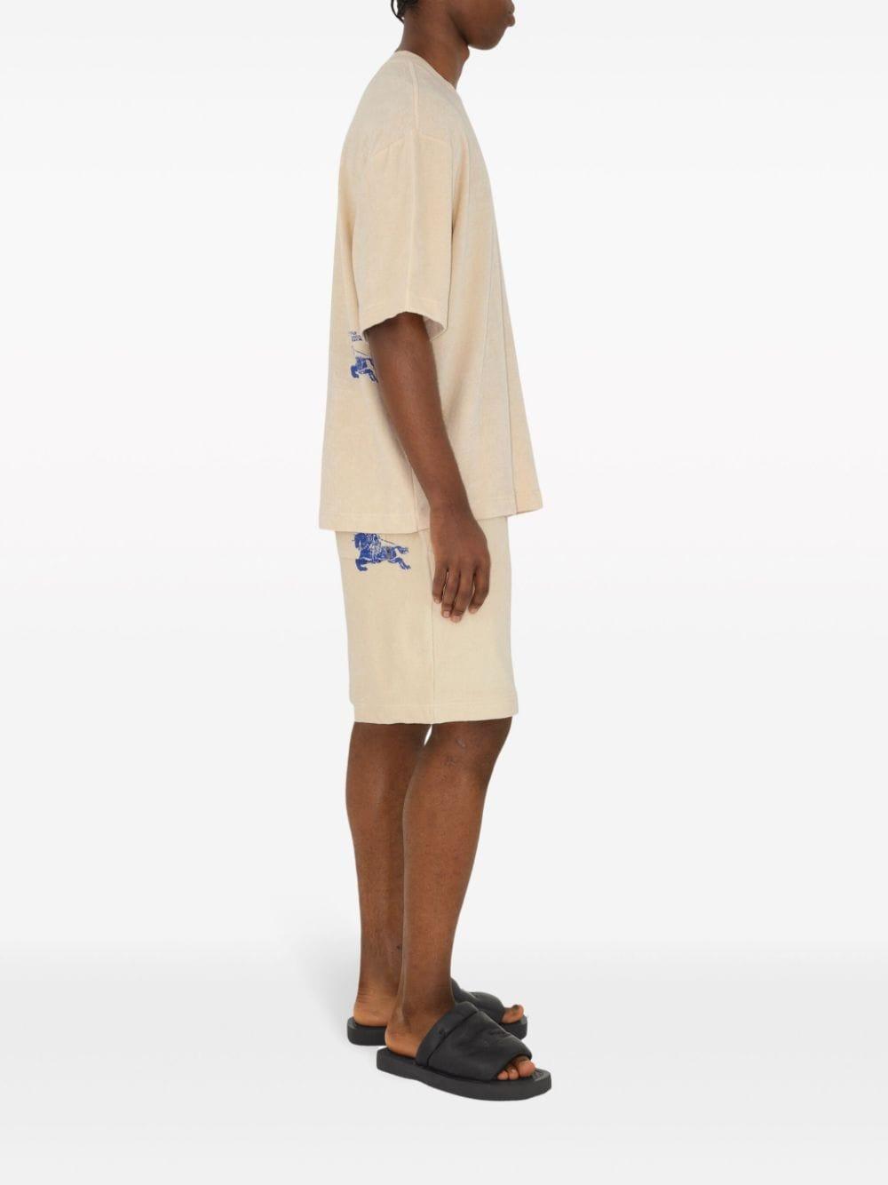 Logo-jacquard towelling-finish T-Shirt<BR/><BR/><BR/> 8081233 B8620 BURBERRY