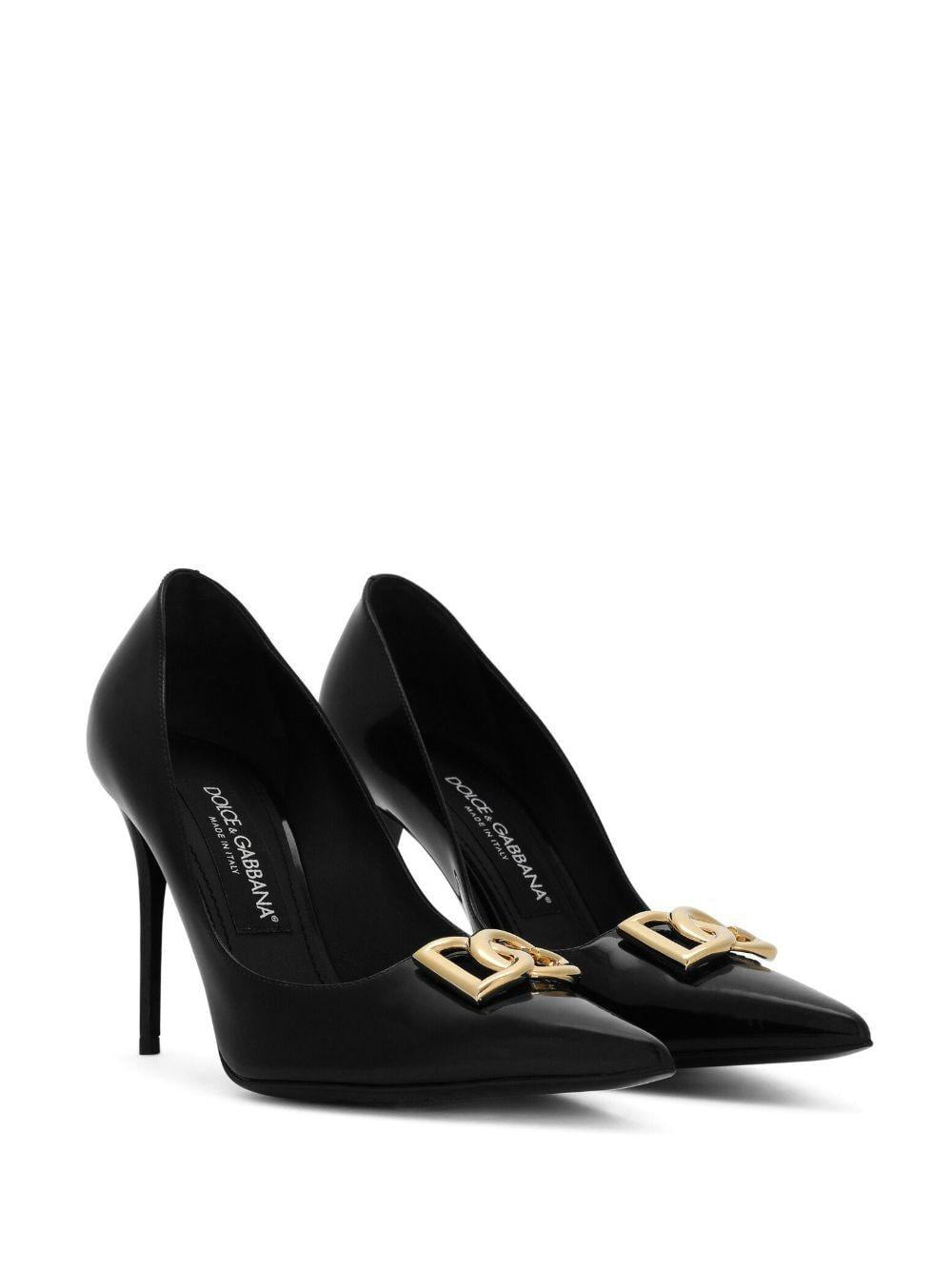 Logo-lettering leather pumps CD1815 A103780999 DOLCE & GABBANA