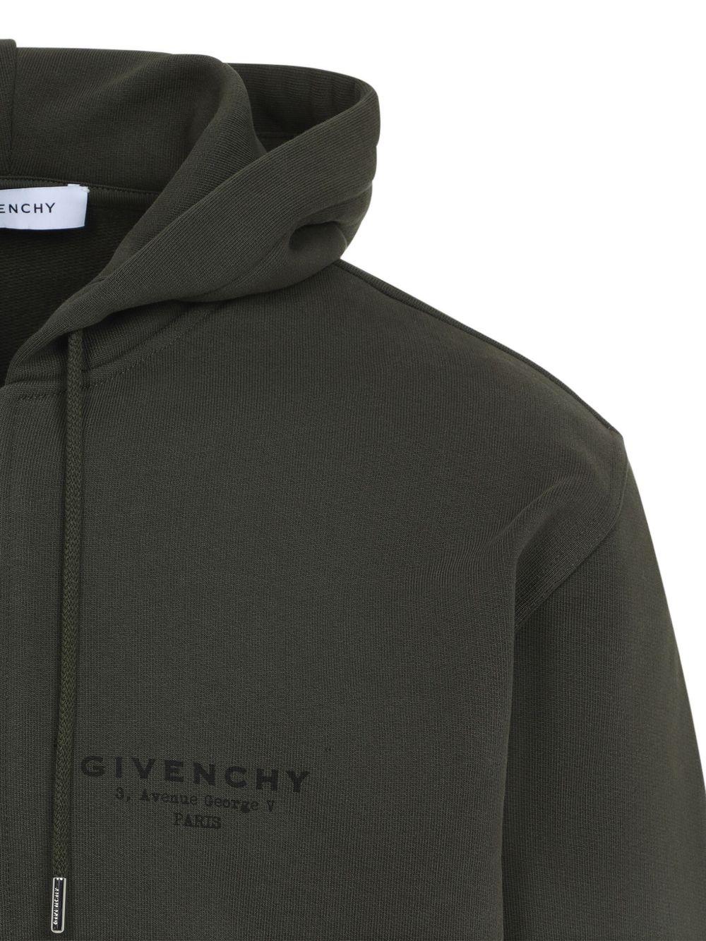 Zipped hoodie in fleece with GIVENCHY Stamp print BMJ0NJ3YRJ 305 GIVENCHY