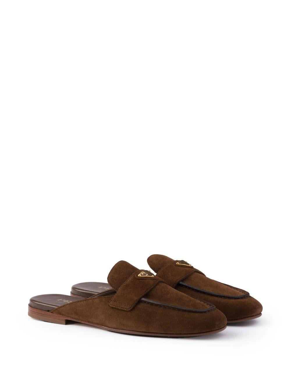 Suede slippers 1D766N103 F-010F0324 PRADA